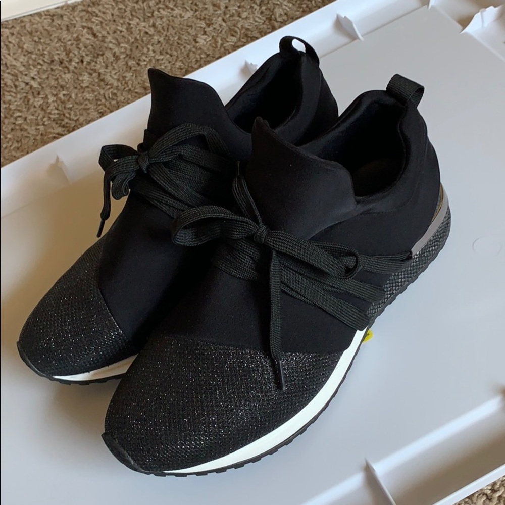 J/Slides black sneakers WORN ONCE